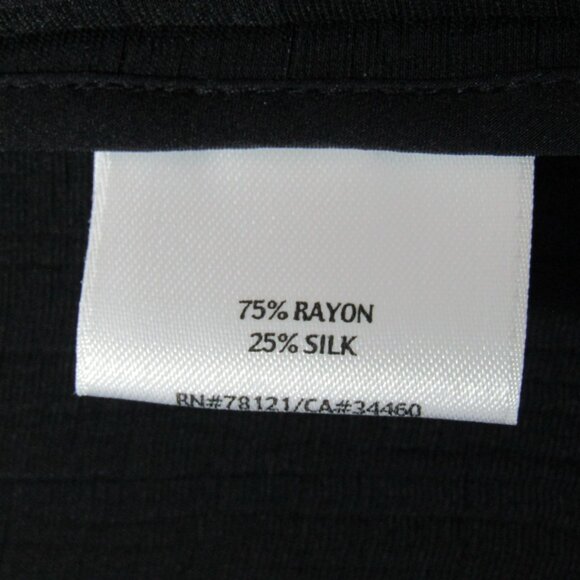 Eileen Fisher Black Textured Silk Blend Jacket Women Size XS Magnetic Snap Front - Picture 10 of 13